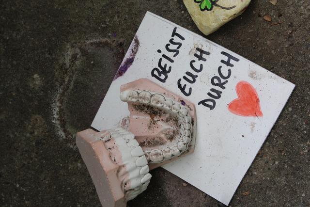 Eine Idee mit Biss - die Ladenburger mögen sich in der Coronakrise durchbeißen. 