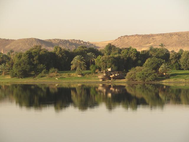 Vom Sonnendeck des Nilschiffes aus hat man einen wunderschönen Blick über die Landschaft am Nil. | Foto: Schatz