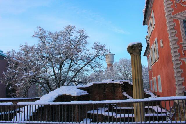 Winterblick auf den Wasserturm