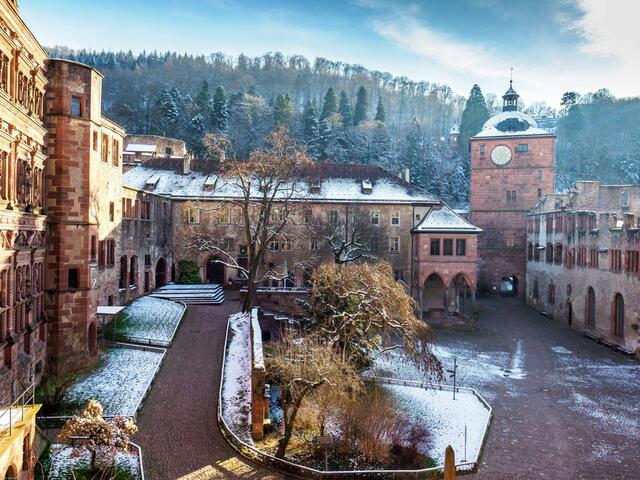 Im Winter zeigt Schloss Heidelberg seine besonderen Reize. | Foto: SSG