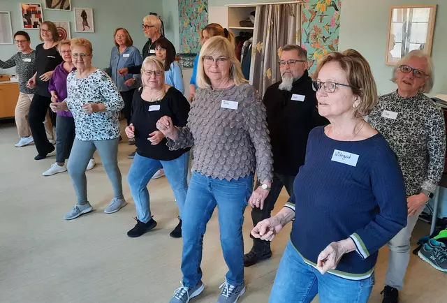 Die Teilnehmer hatten viel Spaß beim Line-Dance Workshop im Seniorentreff. | Foto: Kuntz