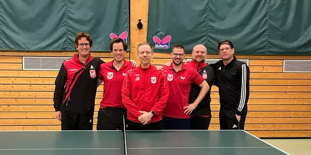 Die erste Tischtennisherrenmannschaft der LSV zu Gast in Niklashausen: Im Taubertal gab es was auf die Ohren. Felix Gramlich, Daniel Kühlert, Jochen Röth, Stephan Maier, Roman Fink, Andreas Pfeiffer (v. l. n. r).