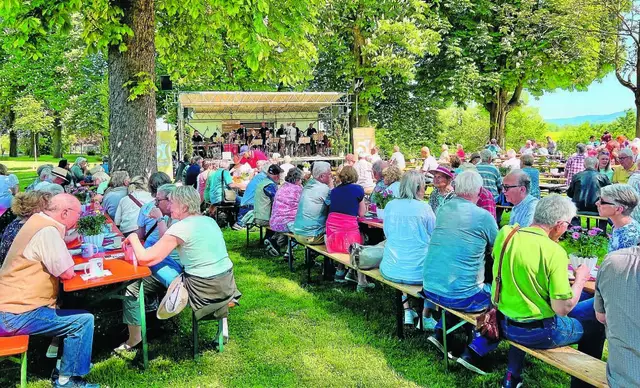 Was für eine Idylle im „Kothe-Park“: Hier lauschten die Gäste begeistert dem Rhein-Neckar-Jazz-Orchester | Foto: joho
