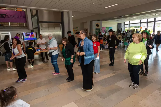 Auch in der Aula des CBG war Einiges geboten. | Foto: Markus Weik
