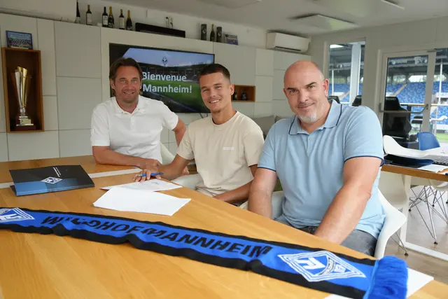 Diego Michel (Mitte) kommt zum SV Waldhof Mannheim. | Foto: zg