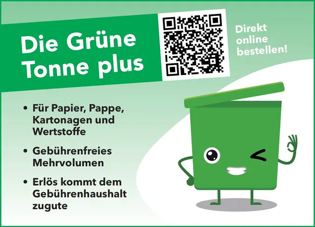 Reicht das bisherige Behältervolumen der Grünen Tonne plus 
auf Dauer nicht mehr aus, stellt die AVR Kommunal gebührenfrei größere oder mehr Behälter zur Verfügung
 | Foto: AVR