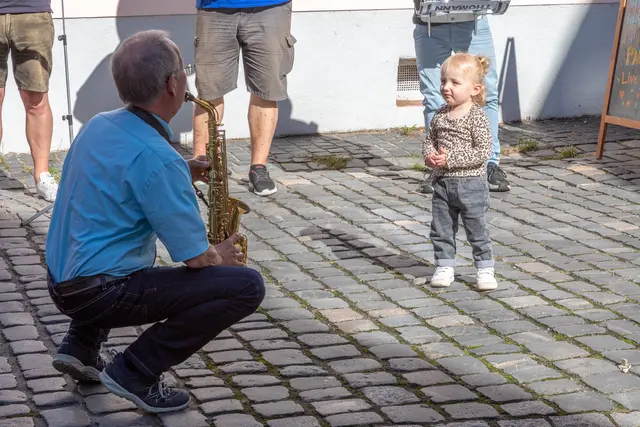 Auch die Marching Band der Musikschule faszinierte sowohl die Großen, als auch natürlich die Kleinen.
