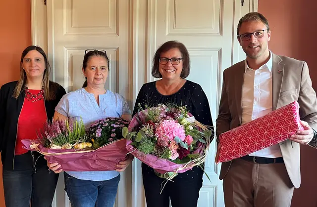 Im Bild (v.l.n.r.) Nicole Prestopine, Christine Morgan, Ingeborg Fehringer und Bürgermeister Florian König | Foto: BMA