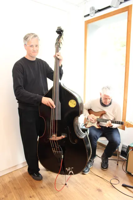 Mathias Weber und Rolf Bastian sorgten gut gelaunt für musikalische Untermalung