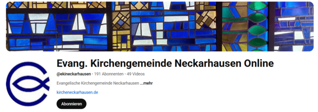 YouTube Kanal der Ev. Kirchengemeinde Neckarhausen