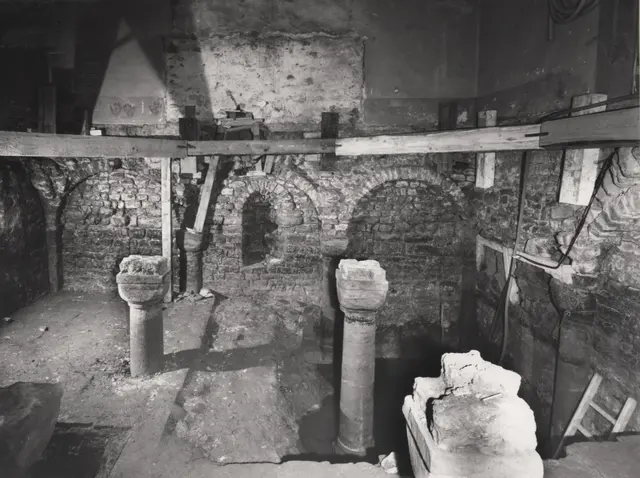 Benediktinerpropstei Wiesenbach während einer Ausgrabung 1980. | Foto: 
Foto: Landesamt für Denkmalpflege