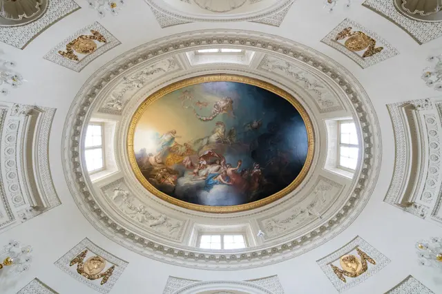 Das Deckengemälde im Badhaus von Schloss Schwetzingen. | Foto: SSG