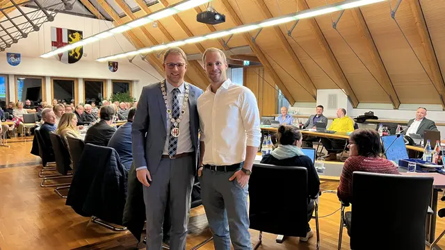 Bürgermeister Florian König mit Gemeinderat Tobias Marsch | Foto: BMA