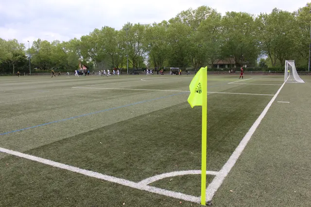 Soll - hoffentlich noch rechtzeitig zur WM - erneuert werden: der Kunstrasen im Römerstadion