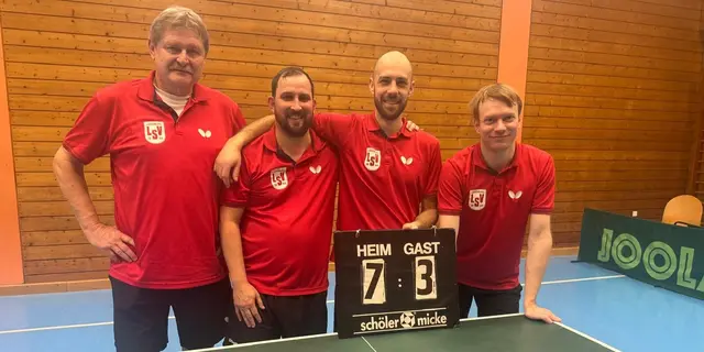 Gemeinsam auf dem Höhenflug (v. l. n. r.) zur Tabellenspitze: Bernd Beedgen, Andreas Blatt, Till Kaufmann, Daniel Norkus.