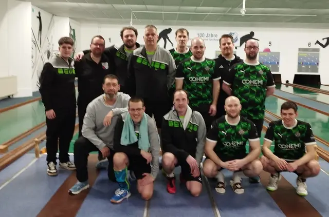 Bild der 1.Mannschaft zusammen mit dem SKC Stolzer Kranz Walldorf