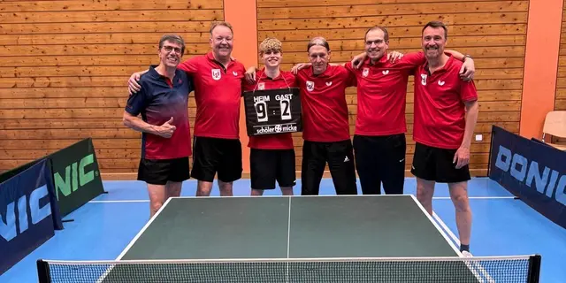 Die Siegermannschaft v. l. n. r.: Thomas Binmöller, Klaus Burger, Felix Zimmermann, Sascha Knobloch, Stefan Schmidt, Swen Neugebauer. 