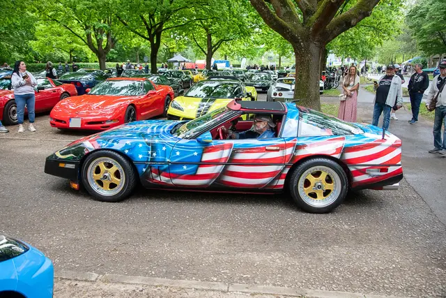 Die Corvette von Wolfgang Assion sorgte für viele bewundernde Blicke, als der Mannheimer seine C4 auf den Parkplatz steuerte. | Foto: Markus Weik