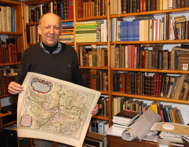 Hermann Dunda recherchiert in seiner Schatzkammer mit viel Leidenschaft. 