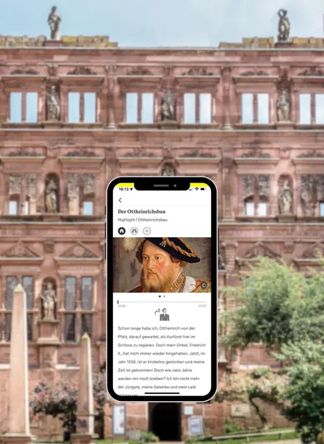 Mit der App geht es auch durch Schloss Heidelberg.