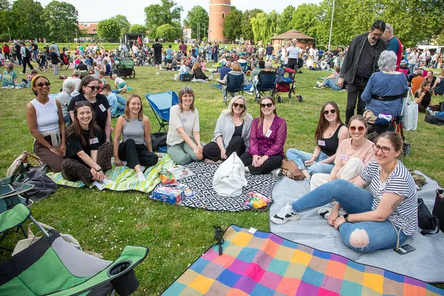 Auch der Girlsclub Ladenburg genoss den Abend auf der Festwiese.