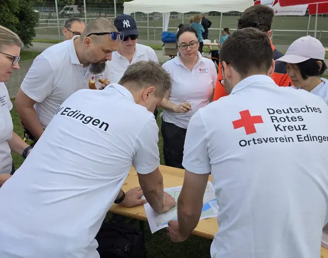 DRK-Lagebesprechung für den TVE Sommerlauf 2026 | Foto: DRK Edingen