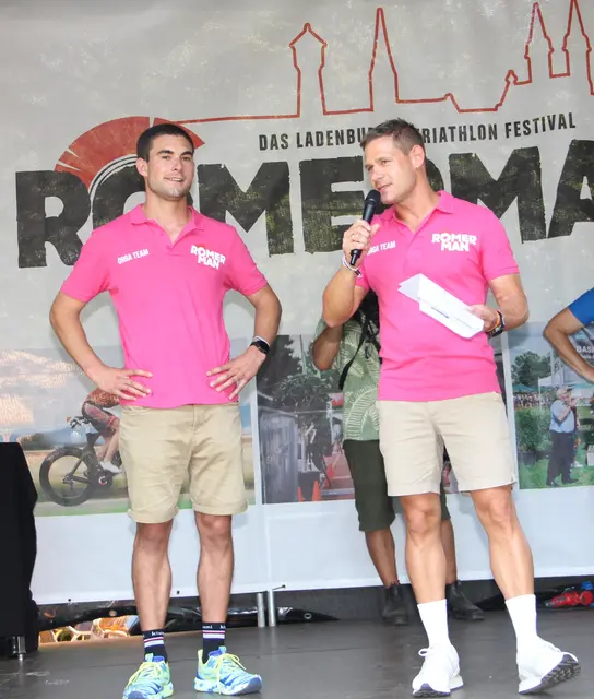 Fabian Körner und Alexander Rittlinger (rechts) haben mit ihrem Orga-Team auch den 30. Römerman bestens vorbereitet.

