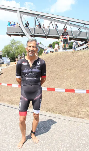 Triathlet Roland Sawinski würdigte die stetige Verbesserung des Festivals.  