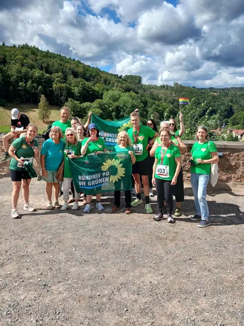 Die Günen beim Schlossberglauf in Stollberg | Foto: Bündnis 90/Die Grünen