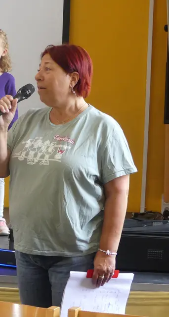 Petra Blum, hier beim diesjährigen Calvinfest, ist mit Leib und Seele Erzieherin und von Anfang an in der Krippe dabei. | Foto: Schatz